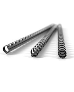 GBC BINDING COMB 6MM BLACK PACK 25