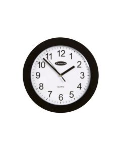 CARVEN CLOCK 250MM BLACK FRAME