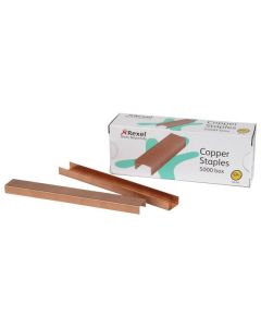 REXEL STAPLES 26/6MM BOX 5000 COPPER