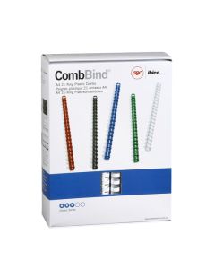 GBC BINDING COMB 16MM WHITE PACK 100