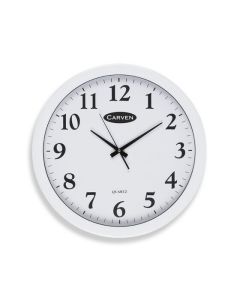 CARVEN CLOCK 450MM WHITE FRAME