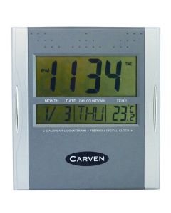CARVEN DIGITAL CLOCK SILVER