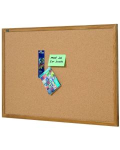 QUARTET  CORKBOARD OAK FRAME 1200X1800MM