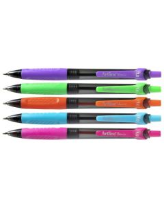 ARTLINE IKONIC BALLPOINT RETRACTABLE GRIP MEDIUM BRIGHTS 5PACK