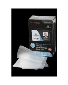 GBC LAMINATING POUCH 54X86MM 175 MICRON PACK 100
