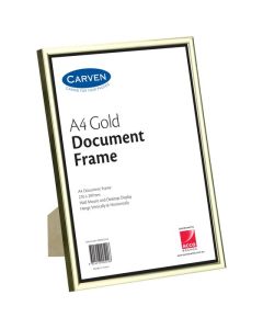 CARVEN DOCUMENT FRAME GOLD A4