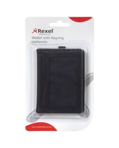 REXEL ID WALLET WITH KEY RING PU FINISH