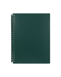MARBIG PREMIUM REFILLABLE DISPLAY BOOK A4 20 POCKET BOTTLE GREEN