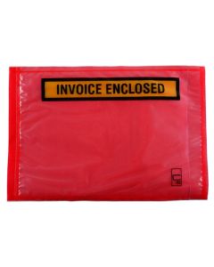 CUMBERLAND PACKAGING ENVELOPE INVOICE ENCLOSED RED 165 X 115MM BX1000