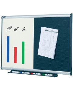 QUARTET PRESTIGE COMBO BOARD ALUMINIUM FRAME FOAM 600X900MM