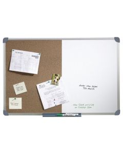 QUARTET SLIMLINE COMBO BOARD ALUMINIUM FRAME 600X900MM S/L