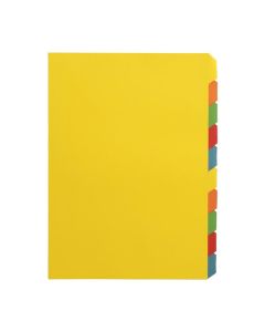 GBC BINDING TAB DIVIDERS A4 COLOUR PACK 10