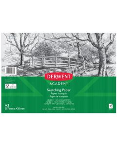 DERWENT ACADEMY SKETCHING PAPER PAD A3 PORTRAIT 30 SHEET
