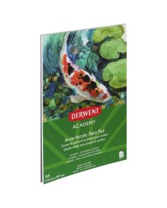 DERWENT ACADEMY ACRYLIC PAINT PAD A4 PORTRAIT 12 SHEET