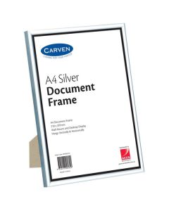 CARVEN DOCUMENT FRAME SILVER A4