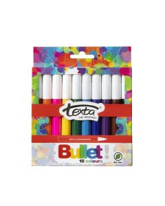 TEXTA BULLET TIP COLOURING MARKER WALLET 10