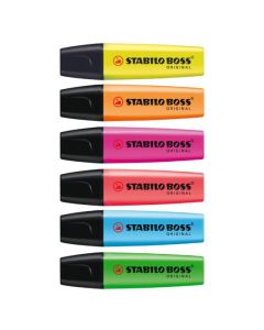 STABILO BOSS HIGHLIGHTER ASSTD WALLET 6