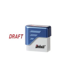 DESKMATE PRE-INKED OFFICE STAMP DRAFT RED