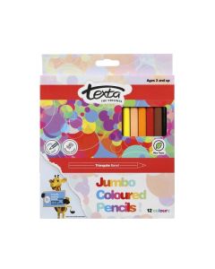 TEXTA COLOURED PENCILS JUMBO TRIANGULAR PK 12