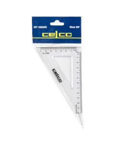 CELCO 60 DEGREE SET SQUARES 16CM CLEAR
