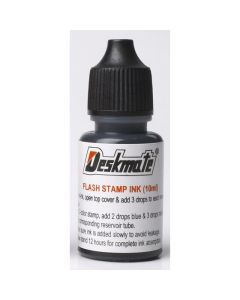 DESKMATE PRE-INKED STAMP REFILL INK 10ML BLACK