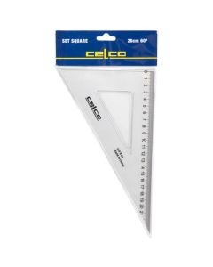 CELCO 60 DEGREE SET SQUARES 26CM CLEAR