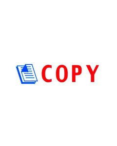 DESKMATE PRE-INKED OFFICE STAMP COPY BLUE/RED