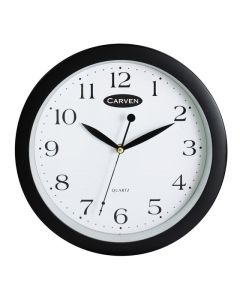 CARVEN CLOCK 300MM BLACK FRAME