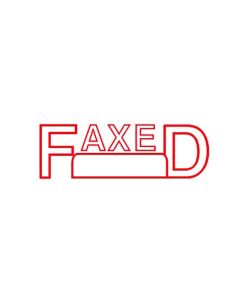 DESKMATE PRE-INKED OFFICE STAMP FAXED (DATE) RED