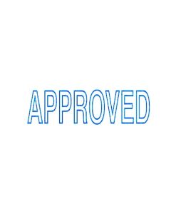 DESKMATE PRE-INKED OFFICE STAMP APPROVED BLUE