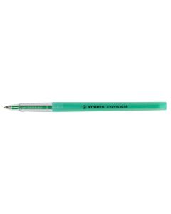 STABILO LINER BALLPOINT PEN MEDIUM GREEN BOX 10
