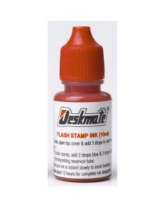 DESKMATE PRE-INKED STAMP REFILL INK 10ML RED