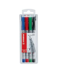 STABILO OHPEN UNIVERSAL OVERHEAD PROJECTOR PEN SOLUBLE FINE ASST WALL 4