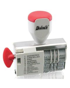DESKMATE RUBBER STAMP DIAL-A-PHRASE DATER