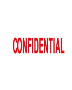 DESKMATE PRE-INKED OFFICE STAMP CONFIDENTIAL RED