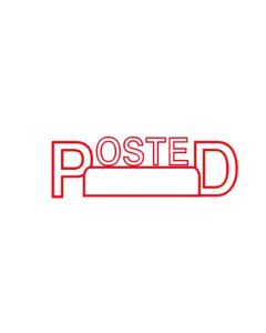 DESKMATE PRE-INKED OFFICE STAMP POSTED (DATE) RED