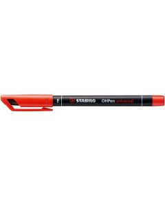 STABILO OHPEN UNIVERSAL OVERHEAD PROJECTOR PEN PERMANENT FINE RED
