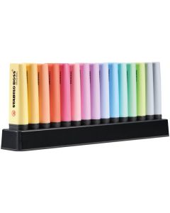 STABILO BOSS PASTEL HIGHLIGHTER DESK SET 15 PIECE