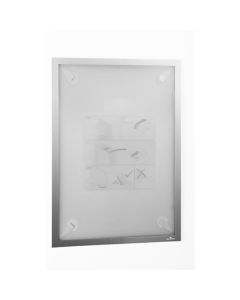 DURABLE DURAFRAME WALLPAPER WITH ADHESIVE STRIPS A3 SILVER PACK1