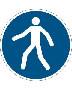 DURABLE FLOOR MARKING SIGN PERMANENT USE WALKWAY 430MM BLUE