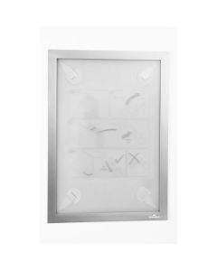 DURABLE DURAFRAME WALLPAPER WITH ADHESIVE STRIPS A4 SILVER PACK1