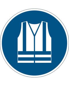 DURABLE FLOOR MARKING SIGN PERMANENT USE SAFETY VEST 430MM BLUE