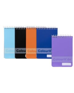 COLOURHIDE NOTEBOOK POCKET 96PAGE 5 PACK