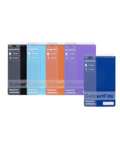 COLOURHIDE REPORTER NOTEBOOK 200PAGE ASSORTED
