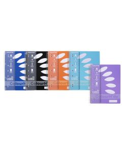 COLOURHIDE 5 SUBJECT BOOK A4 250PAGE ASSORTED