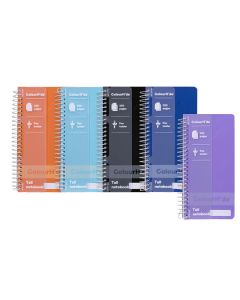 COLOURHIDE TALL NOTEBOOK 200PAGE ASSORTED
