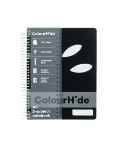 COLOURHIDE SUBJECT BOOK A5 300PAGE BLACK