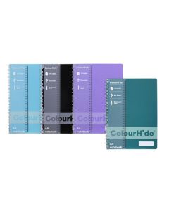 COLOURHIDE NOTEBOOK A4 120PAGE PK4