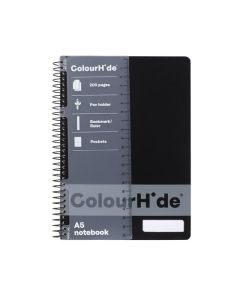 COLOURHIDE NOTEBOOK A5 200PAGE BLACK