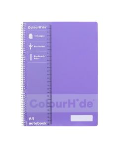 COLOURHIDE NOTEBOOK A4 120PAGE LAVENDER